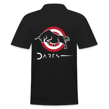 Darts - Männer Poloshirt - Schwarz - Hinten - Kai (181cm)