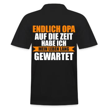 Großvater Großpapa Opi Opa - Männer Poloshirt - Schwarz - Hinten - Kai (181cm)