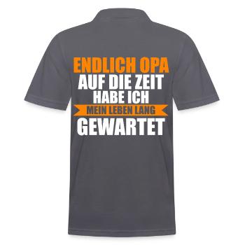 Großvater Großpapa Opi Opa - Männer Poloshirt - Anthrazit - Hinten - Nico (186cm)