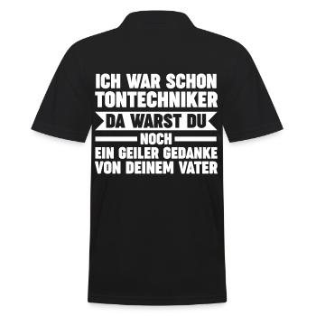Toningenieur Tontechnik Tontechniker - Männer Poloshirt - Schwarz - Hinten - Kai (181cm)