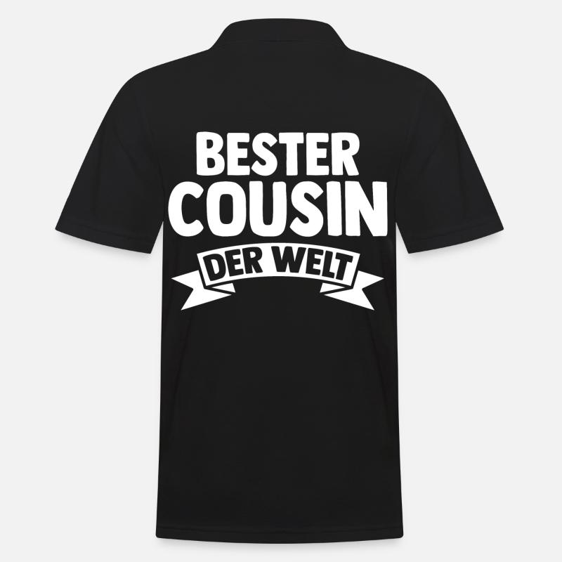 Cousins Cousin - Männer Poloshirt - Schwarz