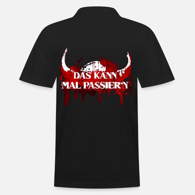 KRASSER WIKINGER VIKINGER - Männer Poloshirt - Schwarz
