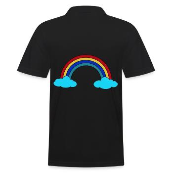 Rainbow clouds sky weather - Men's Polo Shirt - black - Back - Kai (181cm)