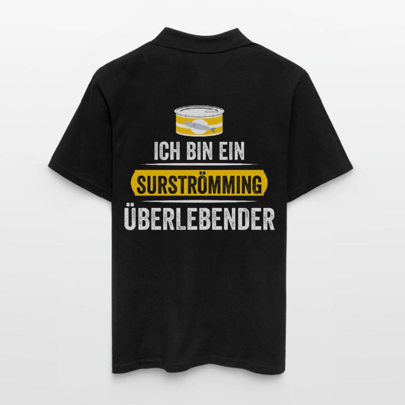 Surströmming Challenge Stinkefisch Kotzfisch Männer Poloshirt