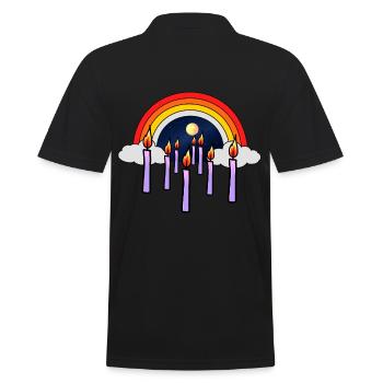 Le chagrin céleste au-delà de la mort Le deuil du dieu arc-en-ciel - Polo Homme - noir - Dos - Kai (181cm)