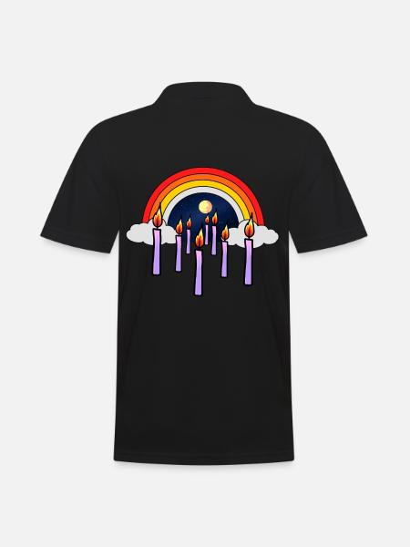 Himmel Trauer Jenseits Tod Trauern Regenbogen Gott - Männer Poloshirt - Schwarz