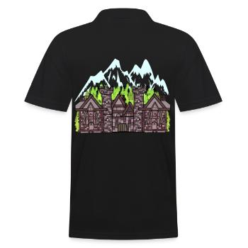 Autriche Château médiéval Forteresse Chevaliers fantastiques - Polo Homme - noir - Dos - Kai (181cm)