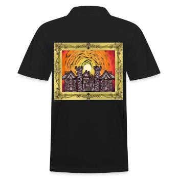 Moyen Age Château Château Forteresse Chevalier Guerrier - Polo Homme - noir - Dos - Kai (181cm)