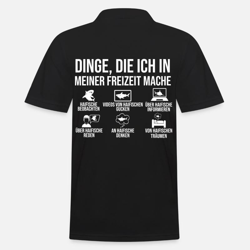 Fische Haifisch - Männer Poloshirt - Schwarz