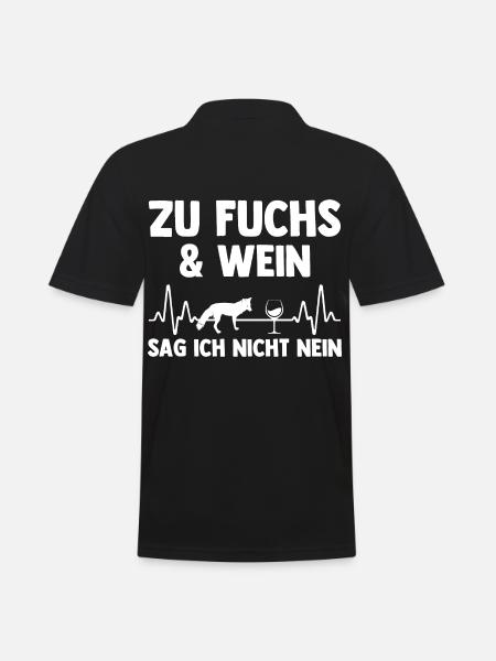 Fuchs - Männer Poloshirt - Schwarz