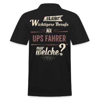 Wichtigere Berufe als - UPS Fahrer - rot retro - - Polo Homme - noir - Dos - Kai (181cm)