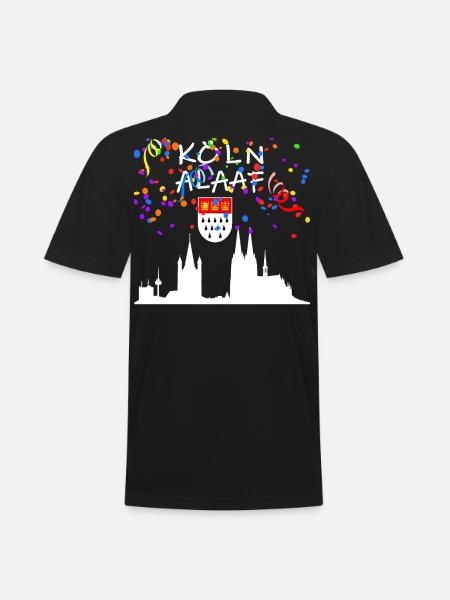 Köln Alaaf Stadtbild,Karneval Fastnacht shirt fun - Männer Poloshirt - Schwarz