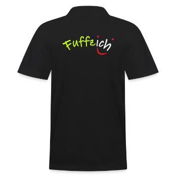 Fiftieth Birthday Fuffzich Shirt 50 Gift - Men's Polo Shirt - black - Back - Kai (181cm)