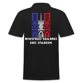 Notre-Dame de Paris, France shirt, france banner - Men's Polo Shirt - black - Back - Kai (181cm)
