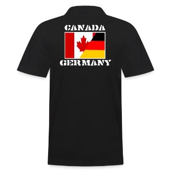 Canada Allemagne,Germany friendship,Drapeau shirt - Polo Homme - noir - Dos - Kai (181cm)