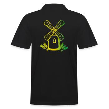 Windmill mill - Men's Polo Shirt - black - Back - Kai (181cm)