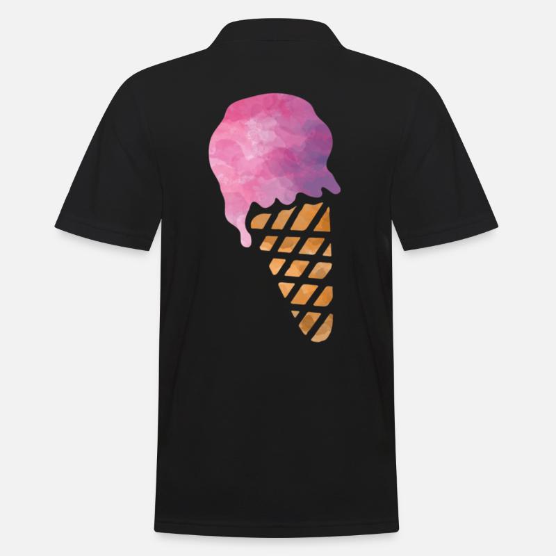 Eiscreme - Männer Poloshirt - Schwarz