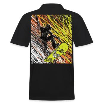 Skateboard - Polo Homme - noir - Dos - Kai (181cm)