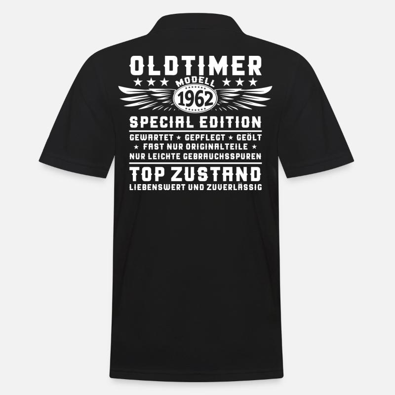 Oldtimer Jahrgang 1962 60. Geburtstag Geschenk Fun - Männer Poloshirt - Schwarz