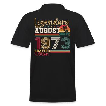 Légendaire Août 1973 49e anniversaire Cadeau Amusant - Polo Homme - noir - Dos - Kai (181cm)