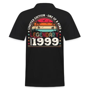 Legendär August 1999 24. Geburtstag Geschenk Fun - Männer Poloshirt - Schwarz - Hinten - Kai (181cm)