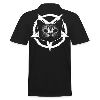 Chat satanique dans Pentagramme - Polo Homme - noir - Dos - Kai (181cm)