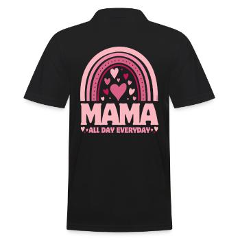 Fête des mères - Maman tous les jours... - Polo Homme - noir - Dos - Kai (181cm)