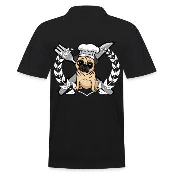 Pug Dog Cuisine Cuisine Chef Gastronomique - Polo Homme - noir - Dos - Kai (181cm)