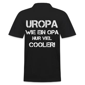 Uropa Geschenk - Männer Poloshirt - Schwarz - Hinten - Kai (181cm)