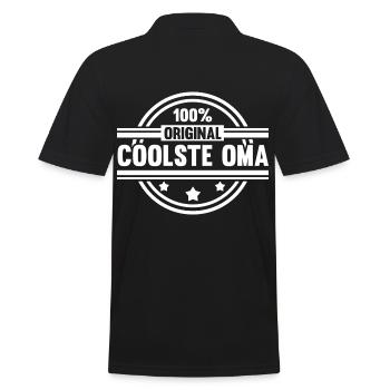 Großmutter Großmama Omi Oma - Männer Poloshirt - Schwarz - Hinten - Kai (181cm)