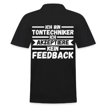Toningenieur Tontechnik Tontechniker - Männer Poloshirt - Schwarz - Hinten - Kai (181cm)