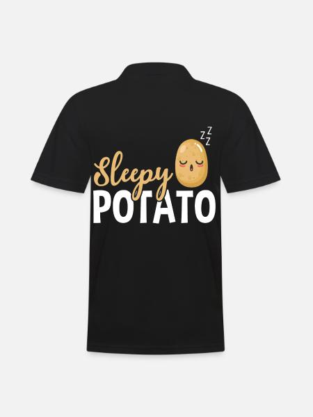 Sleepy Potato - Männer Poloshirt - Schwarz