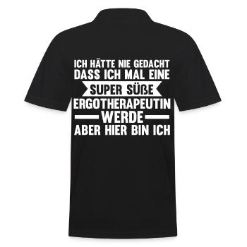 Ergotherapie Ergotherapeutin - Männer Poloshirt - Schwarz - Hinten - Kai (181cm)