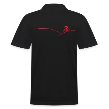 MTB Mountain Bike - Men's Polo Shirt - black - Back - Kai (181cm)