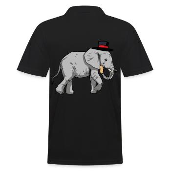 Elephant Peanut Hat Gentleman Fantasy Mister Dick - Polo Homme - noir - Dos - Kai (181cm)
