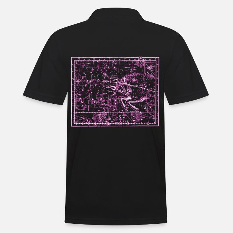 Sternzeichen Sternenkarte Astrologie - Männer Poloshirt - Schwarz