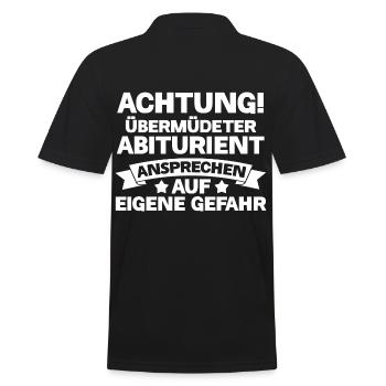 Abiturient Abifeier Abi Abitur - Männer Poloshirt - Schwarz - Hinten - Kai (181cm)