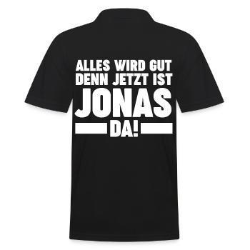 Jonas - Männer Poloshirt - Schwarz - Hinten - Kai (181cm)