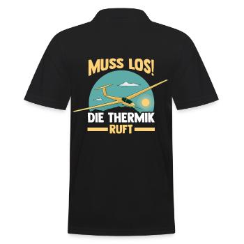 Segelflieger Fliegen Segelfliegen - Männer Poloshirt - Schwarz - Hinten - Kai (181cm)