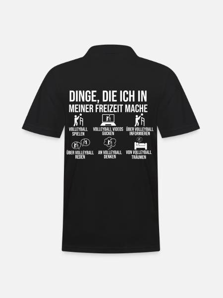Volleyballer Volleyballspieler Volleyball - Männer Poloshirt - Schwarz