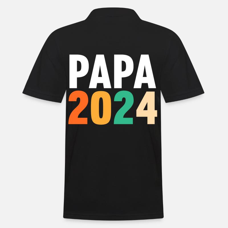 Werdender Papa 2037 - Männer Poloshirt - Schwarz