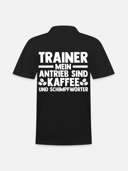 Kaffee Sportmannschaft Trainer - Männer Poloshirt - Schwarz