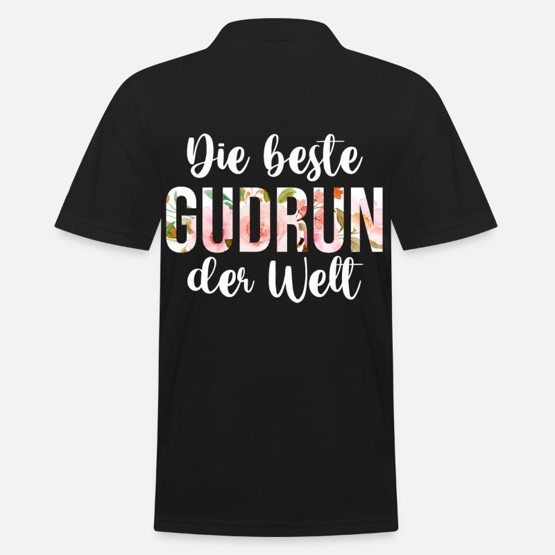 Gudrun - Männer Poloshirt - Schwarz