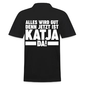 Katja - Männer Poloshirt - Schwarz - Hinten - Kai (181cm)