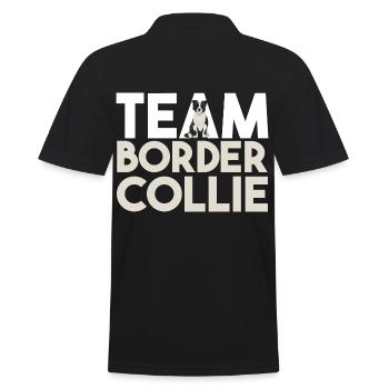 Chien Border Collie - Polo Homme - noir - Dos - Kai (181cm)