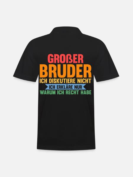 Familienmotiv Bruder - Männer Poloshirt - Schwarz