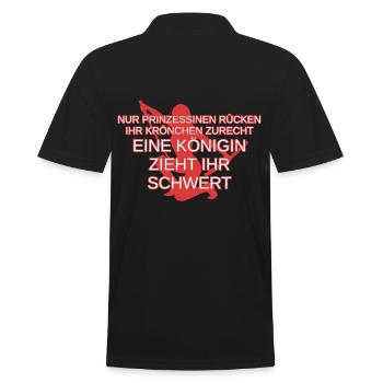 Schert Kämpferin Kriegerin Amazone - Männer Poloshirt - Schwarz - Hinten - Kai (181cm)