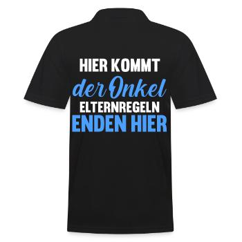 Patenonkel Pate Onkel - Männer Poloshirt - Schwarz - Hinten - Kai (181cm)