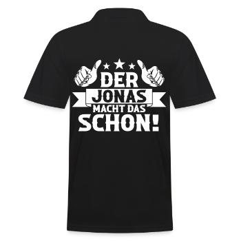 Jonas - Männer Poloshirt - Schwarz - Hinten - Kai (181cm)