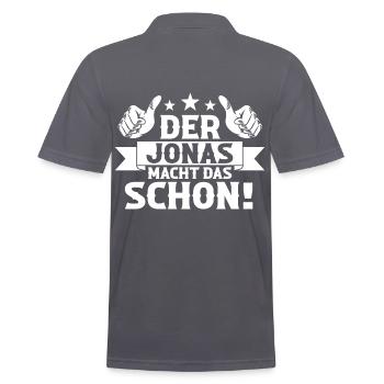 Jonas - Männer Poloshirt - Anthrazit - Hinten - Nico (186cm)